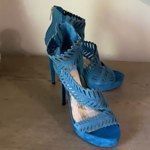 Jessica Simpson platform blue heels size 7.5